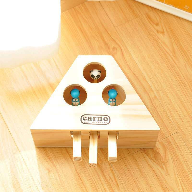 Solid Wood Interactive Funny Cat Toy