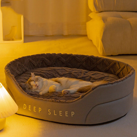 Deep Sleep Pet Nest: Warm Removable and Washable Bed.