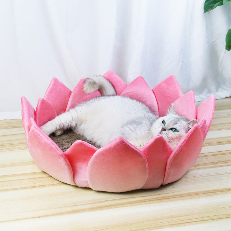 Cool Lotus Shaped Round Pet Nest